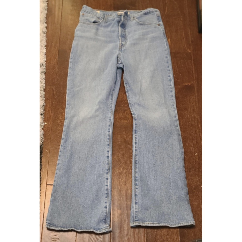 Levi's Ribcage High Rise Bootcut Womens Jeans W31 L33 Lt Wash Samba Tango 31x33